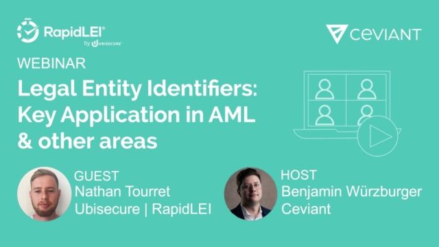 Webinar | Legal Entity Identifiers: Key Application in AML &amp; other areas with RapidLEI and Ceviant video
